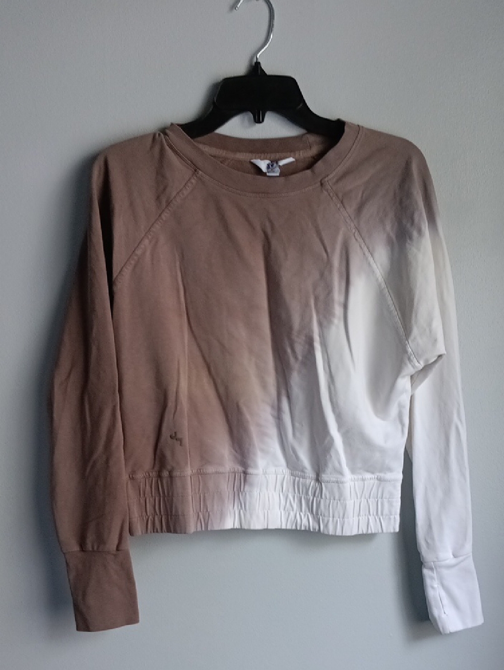 Joy Lab Dip-Dye Pullover Sweatshirt - Taupe to White Ombre